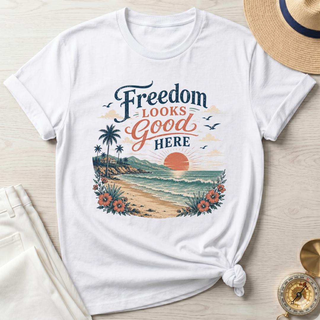 Freedom Looks Good Here - T-Shirt