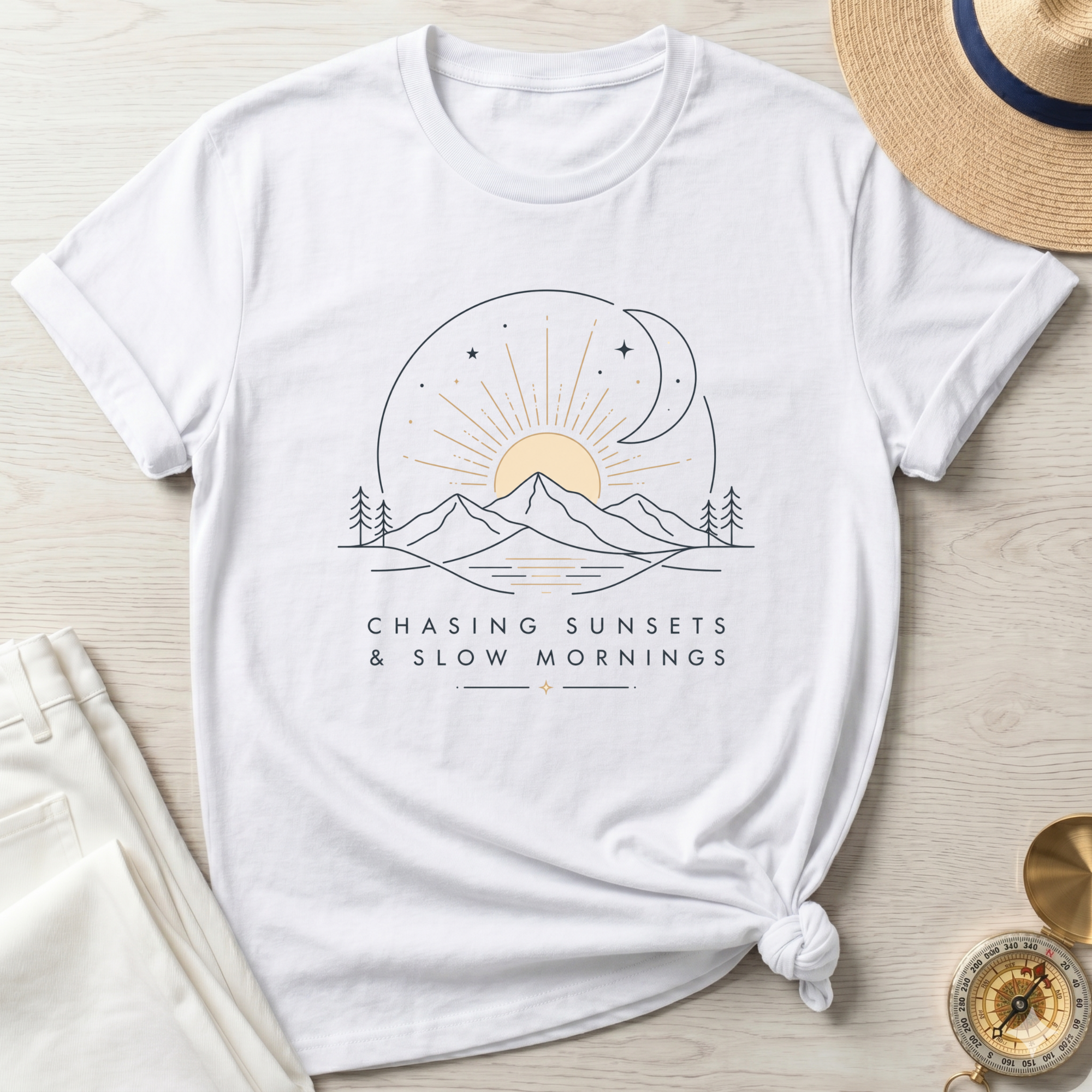 Chasing Sunsets and Slow Mornings T-Shirt