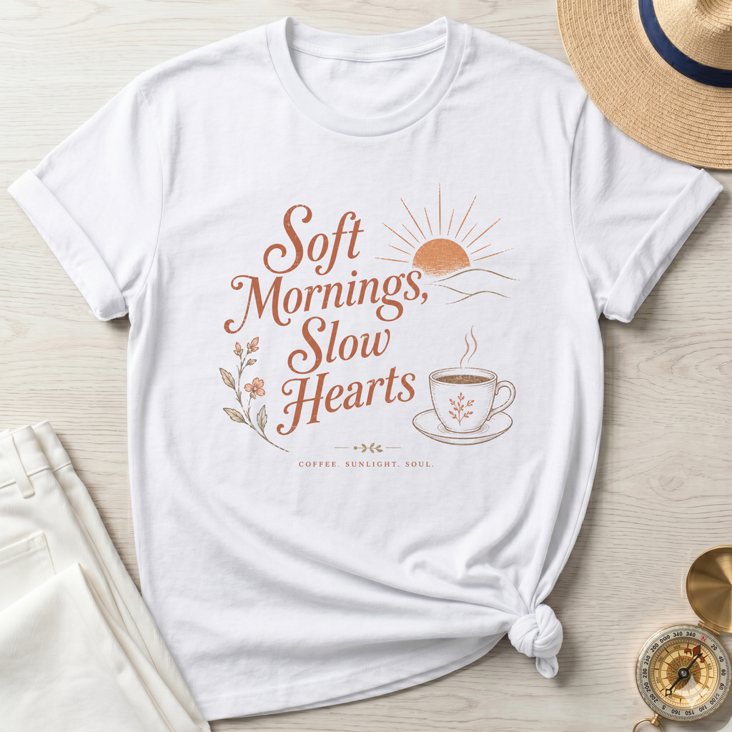 Soft Mornings Slow Hearts T-Shirt